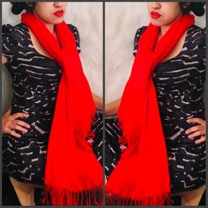 Red Pashmina/Silk Scarf